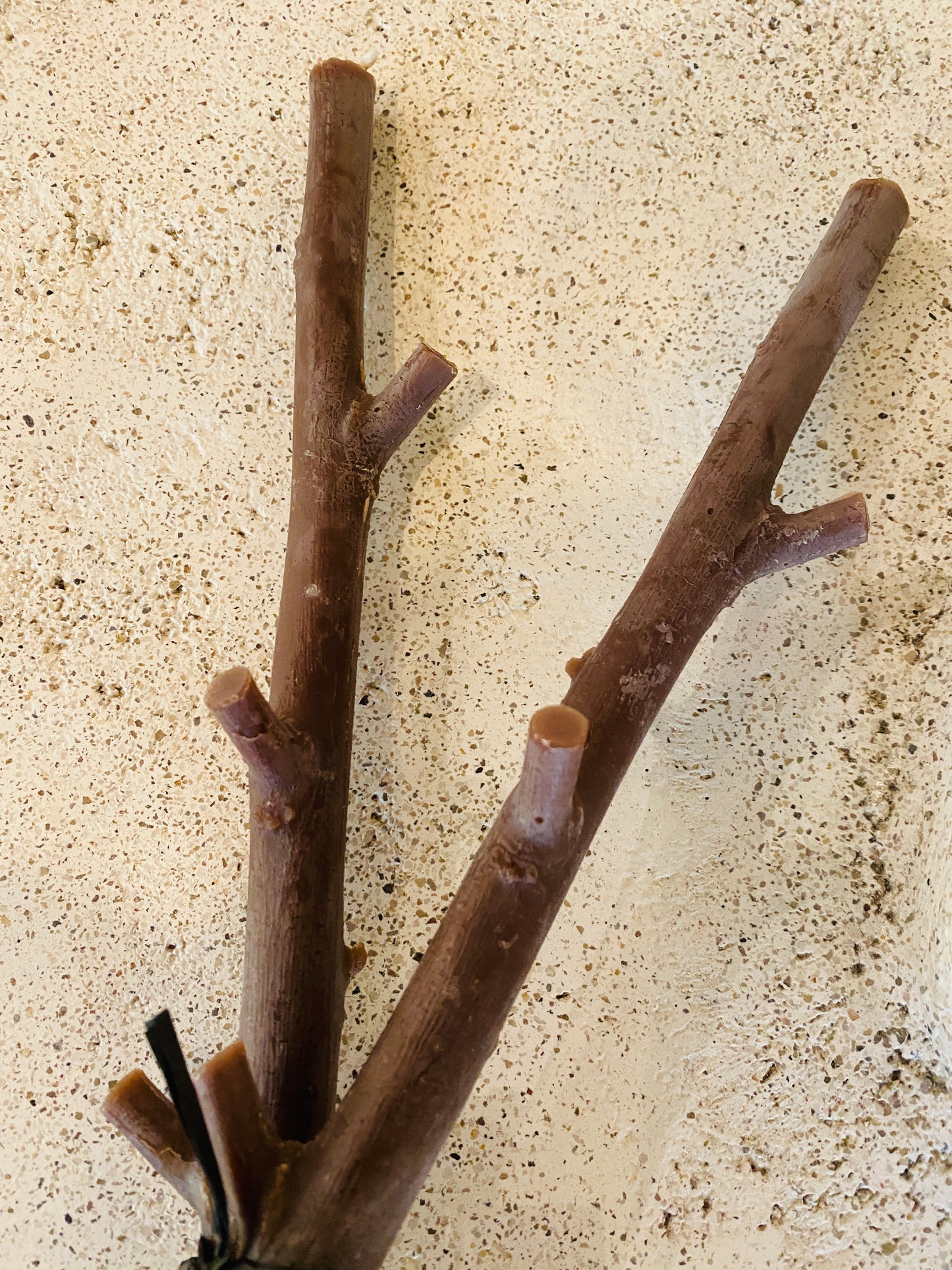 Stick Candle Pair Maple Brown